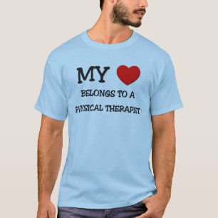 T-shirt Mon coeur appartient à un PHYSIOTHÉRAPEUTE