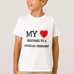 T-shirt Mon coeur appartient à un PHYSIOTHÉRAPEUTE