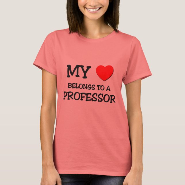 T-shirt Mon Coeur Appartient À Un PROFESSEUR (Devant)