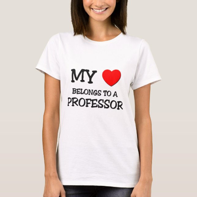 T-shirt Mon Coeur Appartient À Un PROFESSEUR (Devant)