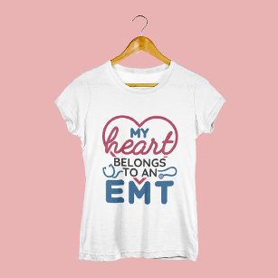 T-shirt Mon coeur appartient à une amie EMT EMS Femme