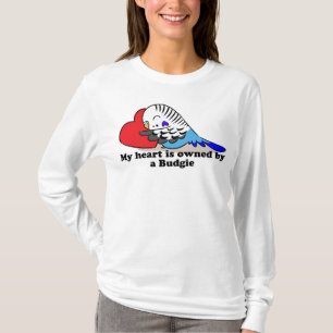 T-shirt Mon coeur appartient à une perruche bleue