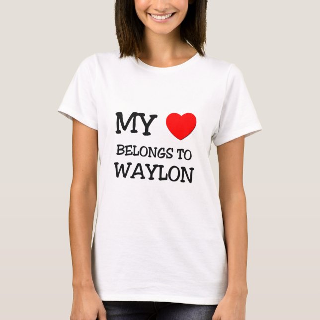 T-shirt Mon coeur appartient à Waylon (Devant)
