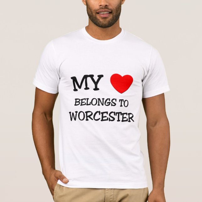 T-shirt Mon coeur appartient à WORCESTER (Devant)
