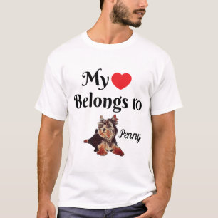 T-shirt Mon coeur appartient à Yorkshire Terrier