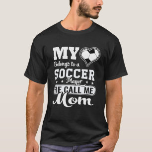 T-shirt Mon Coeur Appartient Au Joueur De Football Il M'Ap