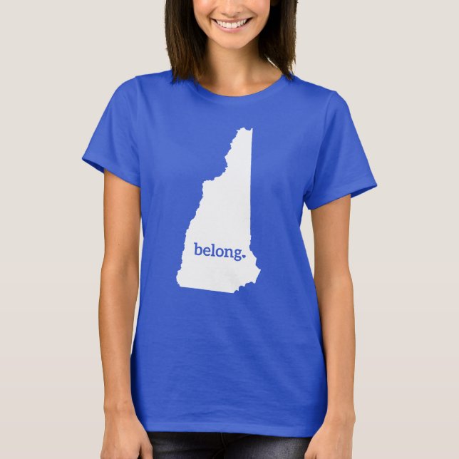 T-shirt Mon Coeur Appartient Au New Hampshire (Devant)