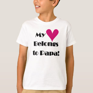 T-shirt Mon coeur appartient au papa