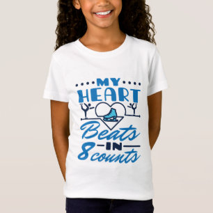T-Shirt Mon coeur bat en 8 compteurs Patinage artistique