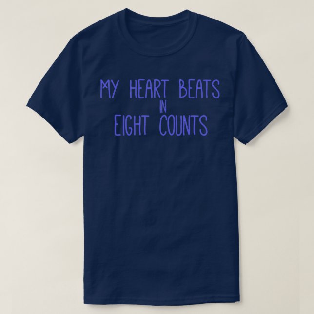 T-shirt Mon coeur bat en huit nombres (Design devant)