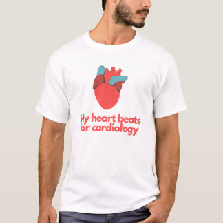 T-shirt Mon coeur bat pour la cardiologie