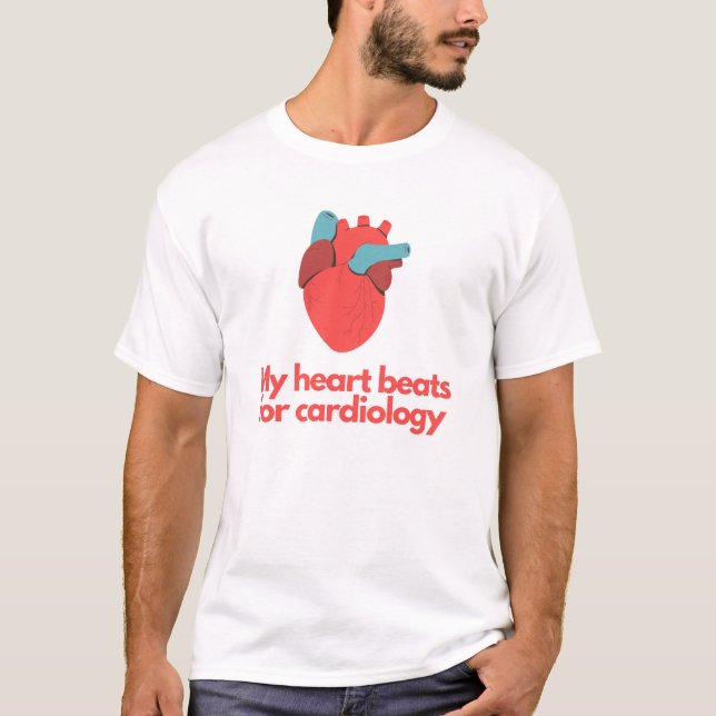 T-shirt Mon coeur bat pour la cardiologie (Devant)