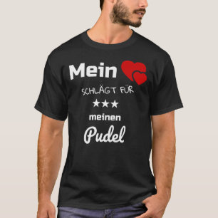 T-shirt Mon Coeur bat pour mon caniche
