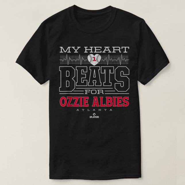 T-shirt Mon Coeur bat pour Ozzie Albies (Design devant)