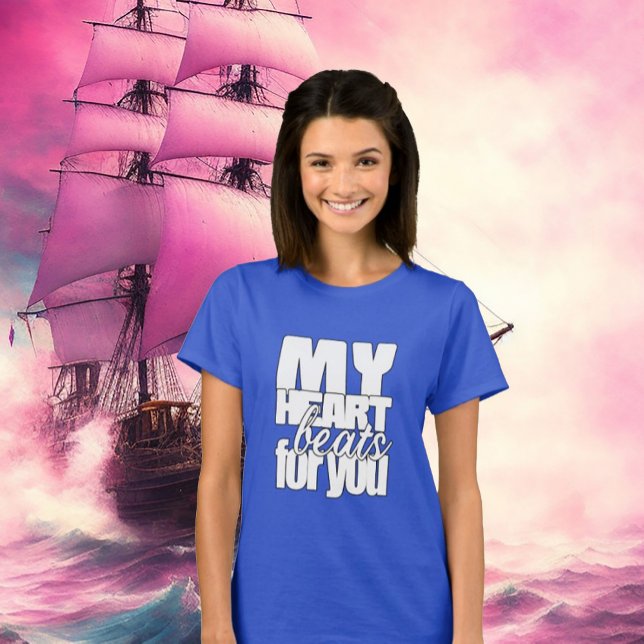 T-shirt Mon Coeur bat pour vous (Créateur téléchargé)