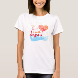 T-shirt Mon coeur est avec le Japon