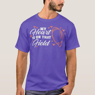 T-shirt Mon Coeur Est Dans Ce Sport De Football Américain 