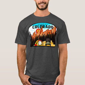 T-shirt Mon Coeur Est Dans Le Colorado National Park Campi