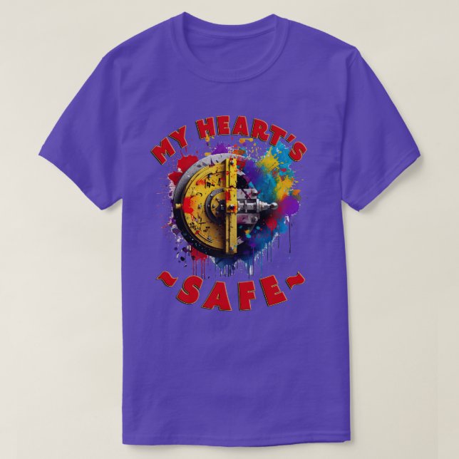 T-shirt Mon coeur est en sécurité (Design devant)