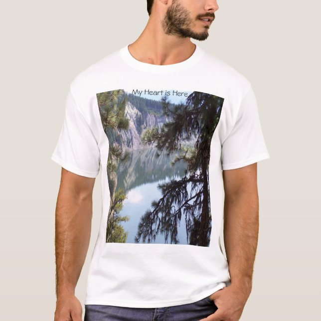 T-shirt Mon coeur est ici (Devant)