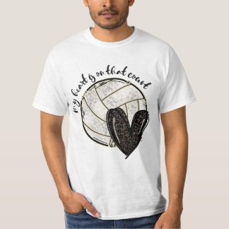 T-shirt Mon Coeur Est Sur Ce Leopard De Volley-Ball