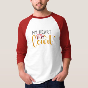 T-shirt Mon cœur est sur ce terrain