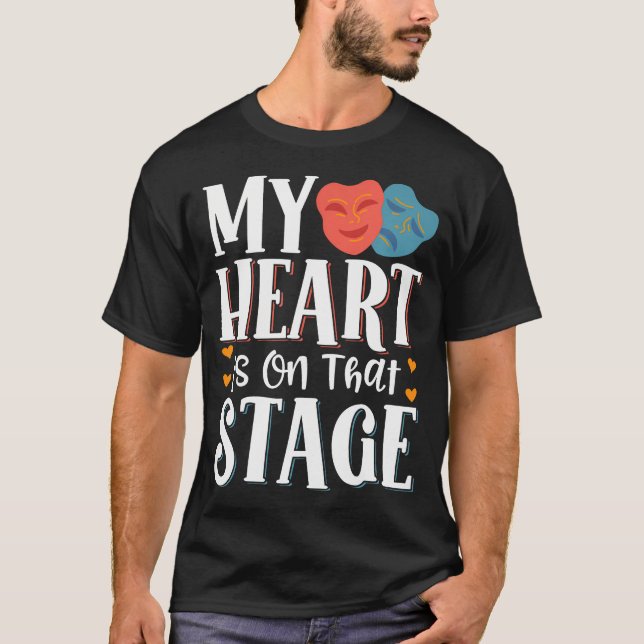 T-shirt Mon cœur est sur cette scène (Devant)