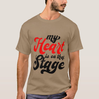 T-shirt Mon cœur est sur scène garçon