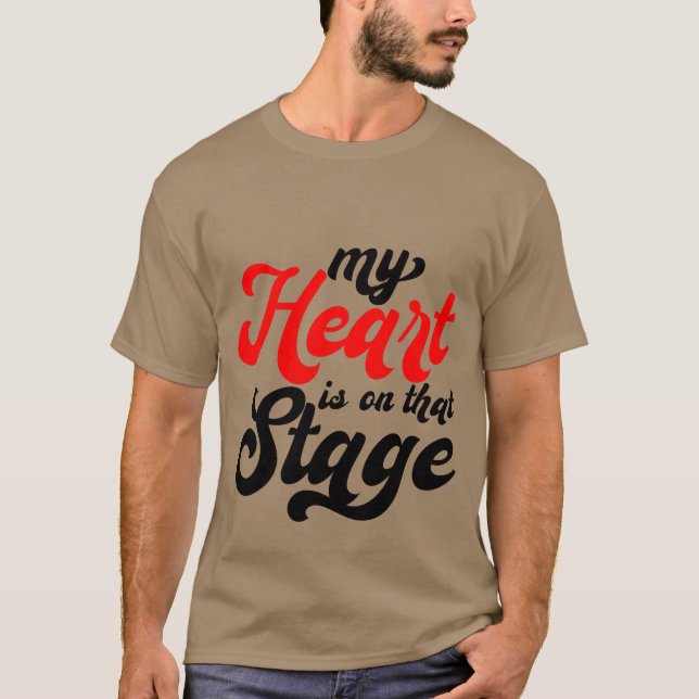 T-shirt Mon cœur est sur scène garçon (Devant)