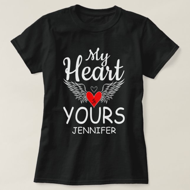 T-shirt Mon coeur est votre amour Citation Valentines Day (Design devant)