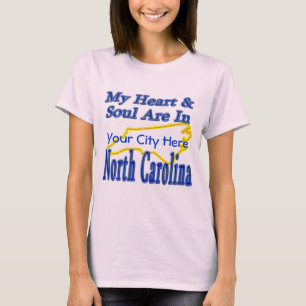 T-shirt Mon coeur et âme sont en Caroline du Nord