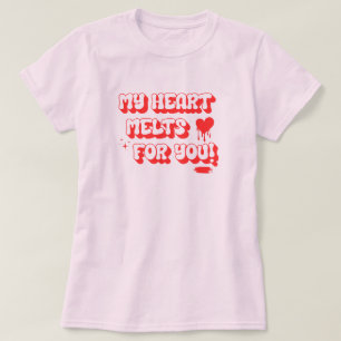 T-shirt Mon coeur fond pour vous citation avec coeur