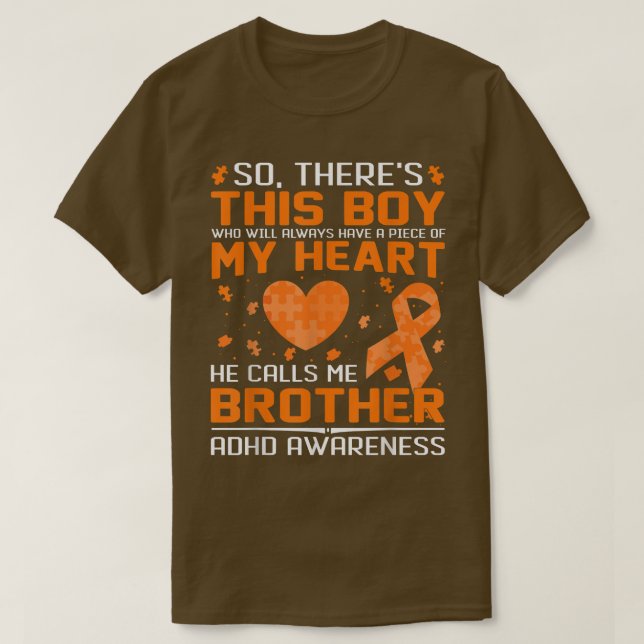 T-shirt Mon Coeur M'Appelle Bro ADHD Awa (Design devant)