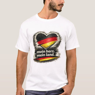 T-shirt Mon cœur. Mon pays. – Drapeau allemand Deutschland