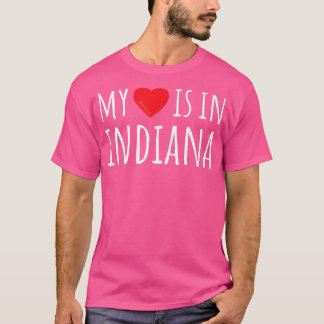 T-SHIRT MON COEUR SE TROUVE EN INDIANA, UN MOMENT D'ÉTAT A
