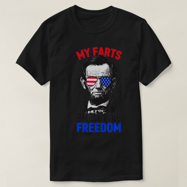 T-shirt Mon coeur sent la liberté Abraham Lincoln 4e de (Design devant)