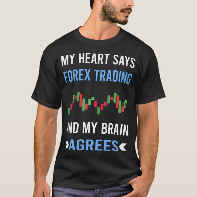 T-shirt Mon cœur Trader de trading Forex (Devant)