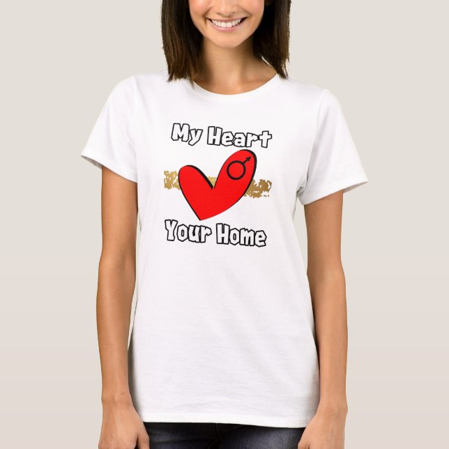 T-shirt Mon cœur, votre maison (Devant)