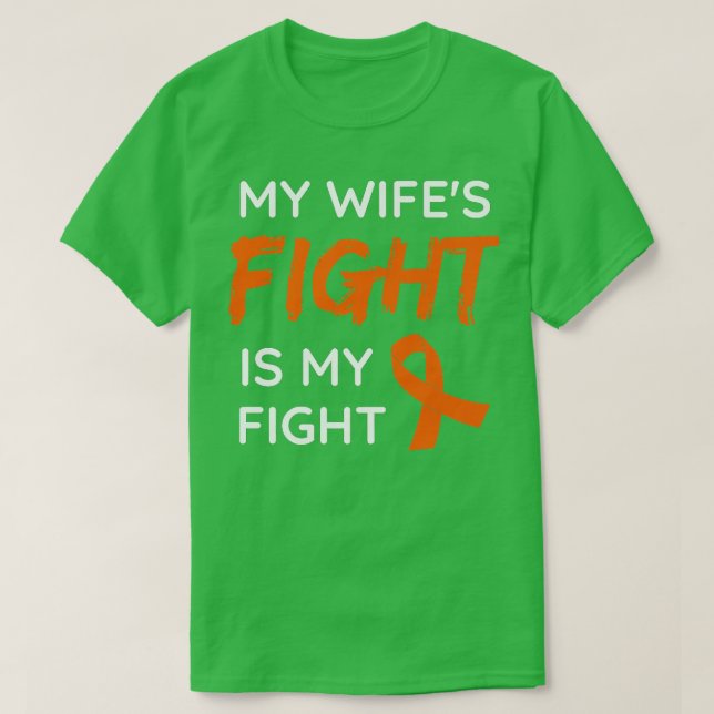 T-shirt Mon combat de femmes est ma lutte contre la leucém (Design devant)