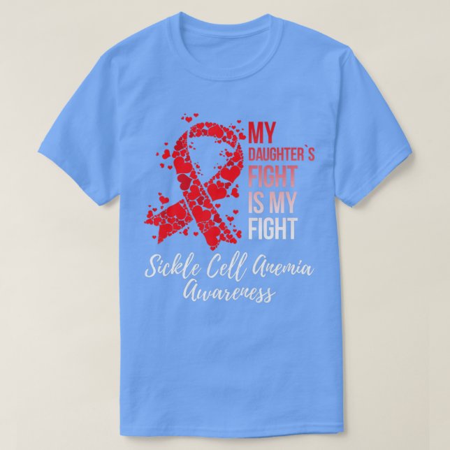T-shirt Mon Combat De Filles Est Mon Combat D'Anémie Cellu (Design devant)