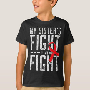 T-shirt Mon combat de soeur est ma lutte contre le cancer 