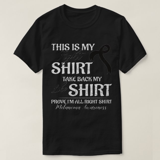 T-shirt Mon combat Melanoma Mois de sensibilisation à la p (Design devant)