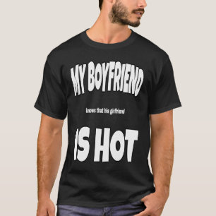 T-shirt Mon copain Est Chaud Chats Dans Cet Humour