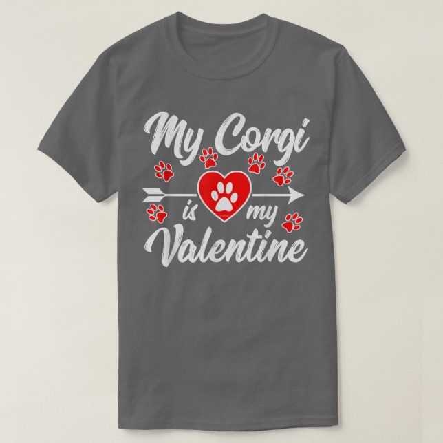 T-shirt Mon Corgi est ma Saint Valentin (Design devant)