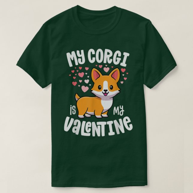T-shirt Mon Corgi Est Mon Amoureux des chiens Valentin Kaw (Design devant)