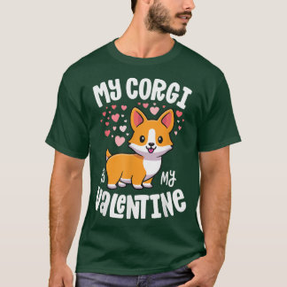 T-shirt Mon Corgi Est Mon Amoureux des chiens Valentin Kaw