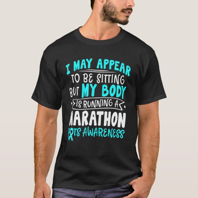 T-shirt Mon Corps Courir Un Marathon Pots Sensibilisation  (Devant)
