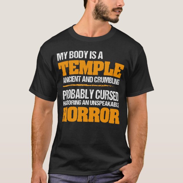 T-shirt Mon corps est un monument de temple (Devant)