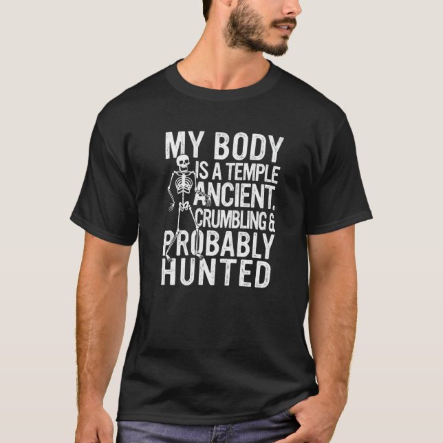 T-shirt Mon Corps Est Un Temple Ancien Crumbling & Probabl (Devant)