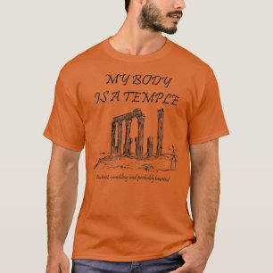 T-shirt Mon corps est un temple ancien, en ruines, hanté (